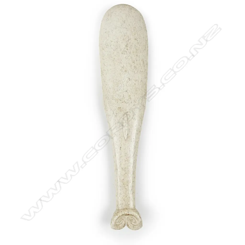 Ian McMillan carved whalebone patu paraoa Image 1++