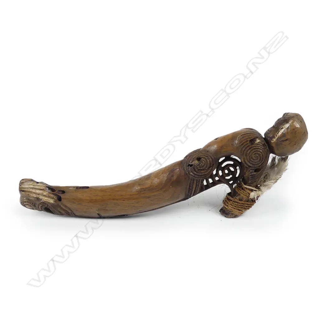 Ian McMillan carved adze haft (tokipoutangata) Image 1++