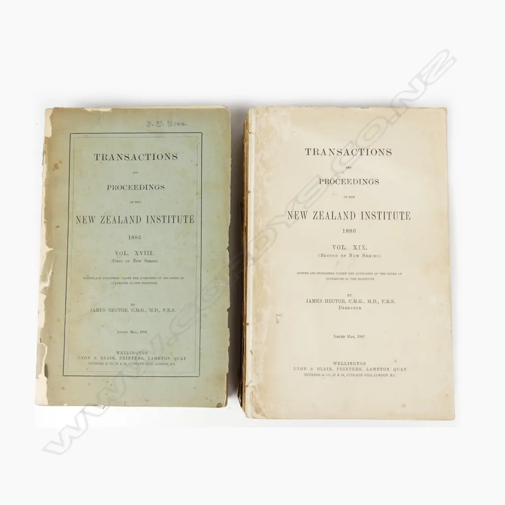 Two volumes of 'Transactions & Proceedings of the N.Z. Institute Image 1++
