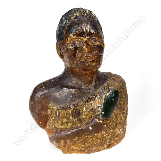 A small colonial kauri gum bust