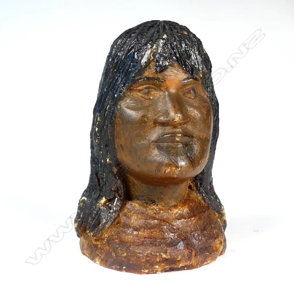 A small colonial kauri gum bust Image 1++