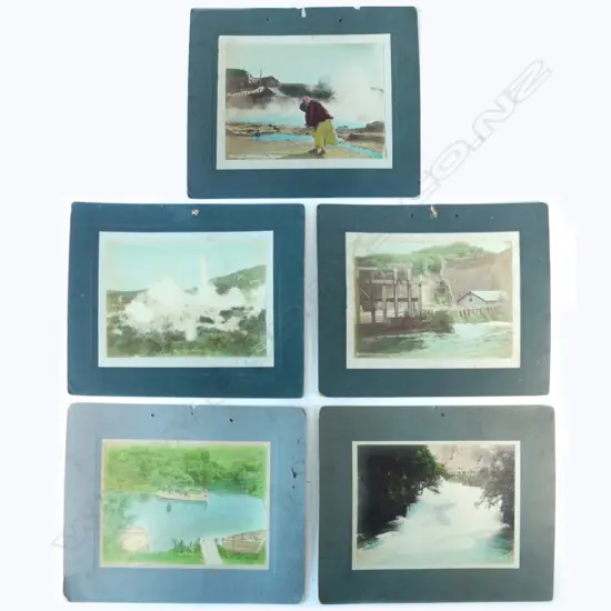 Five late 19thC Blencowe hand coloured photographs