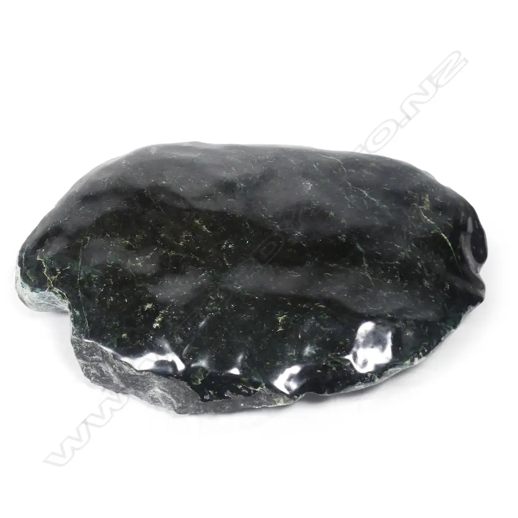 A impressive large dark green 50kg pounamu boulder Image 1++