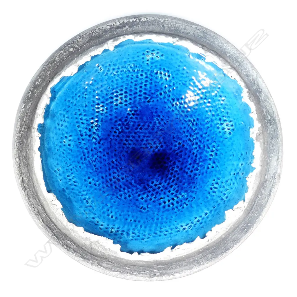 Len Castle blue alkaline pool crater bowl Image 1++