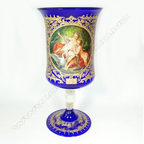 An oversize and impressive Venetian glass chalice vase