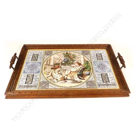 An impressive large Victorian tile