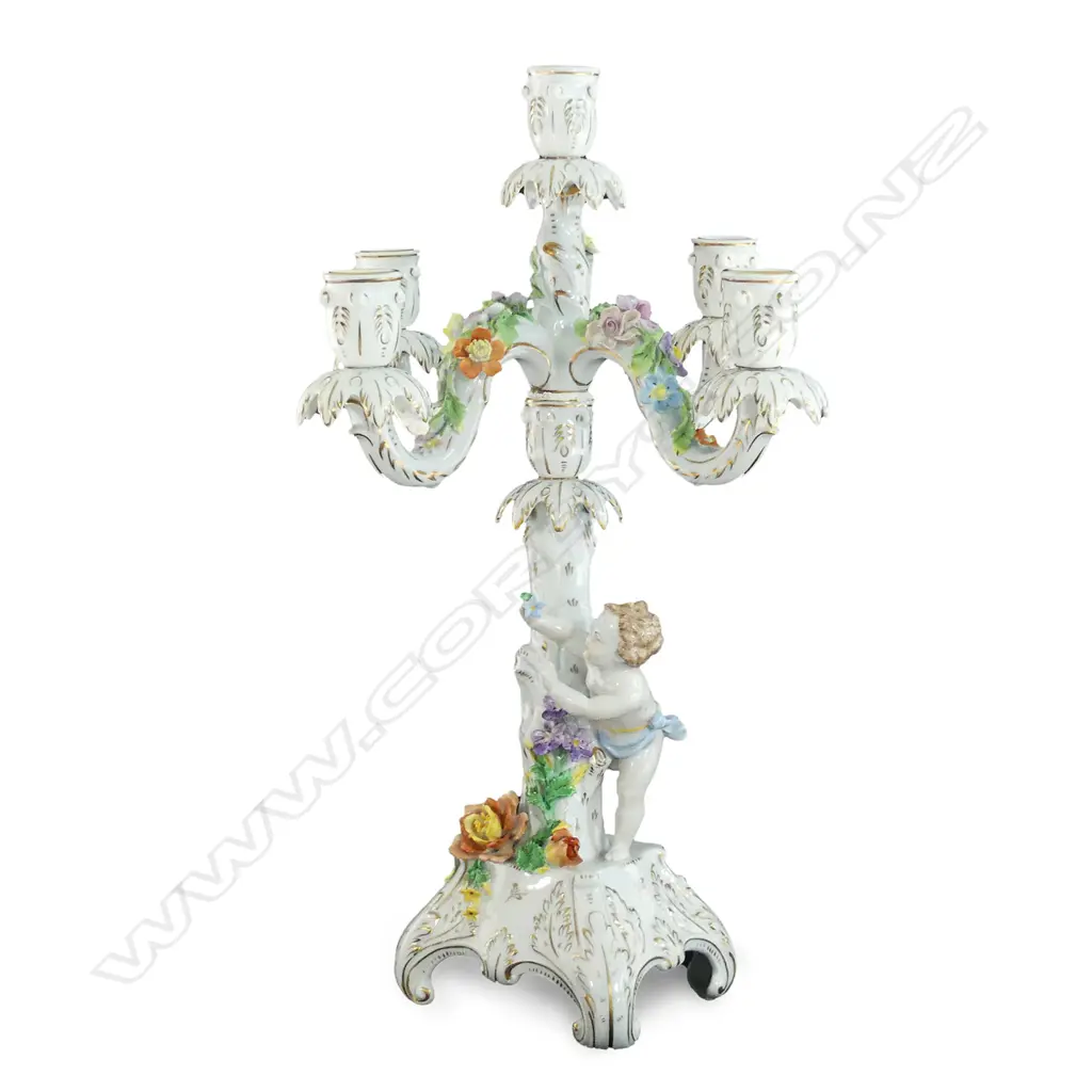 A Dresden four branch candelabra Image 1++