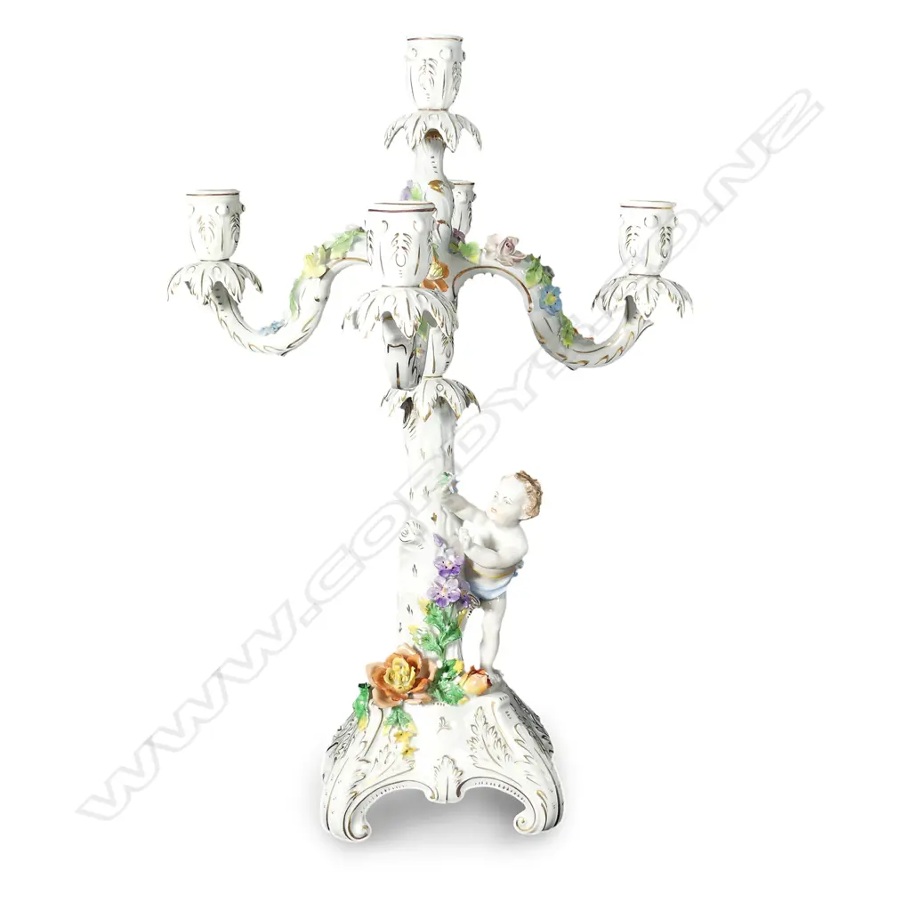 A Dresden four branch candelabra Image 1++