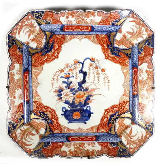 A 19thC Japanese Imari square charger
