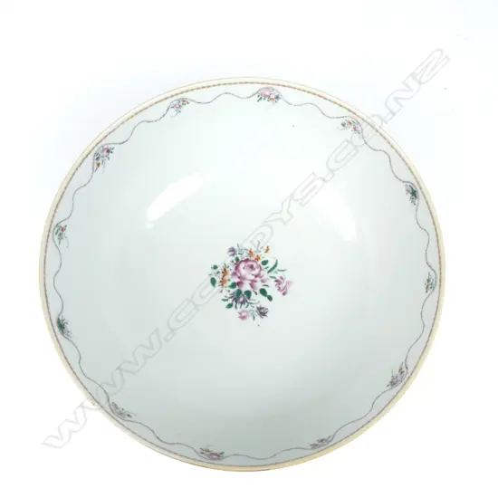 A Chinese Canton enamel porcelain exportware bowl