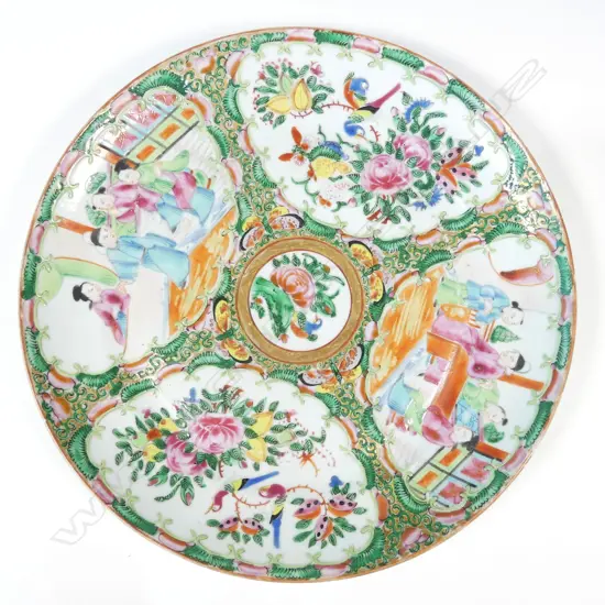 A 19thC Chinese famille rose plate
