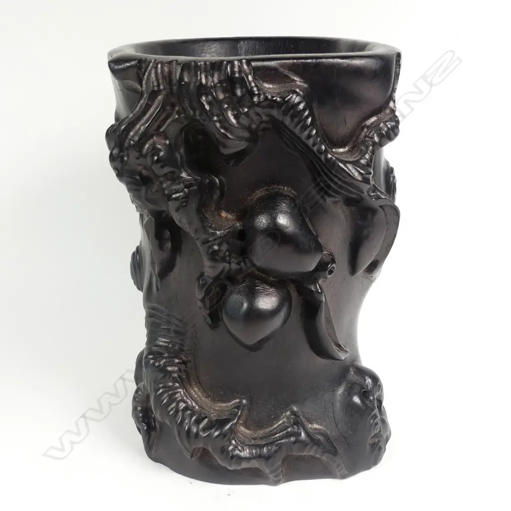 A dense blackwood brushpot Image 1++
