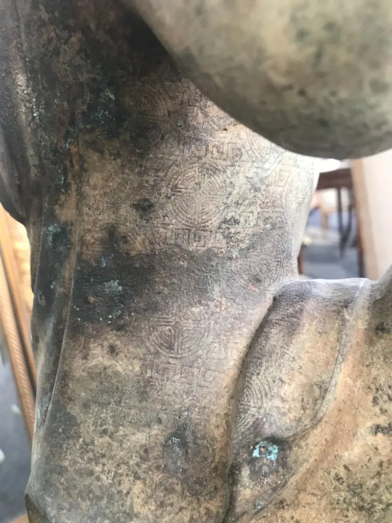 An old and well modelled bronze statue depicting the Zen Buddhist expression of spirit - Riding the Bull Home Image 1++