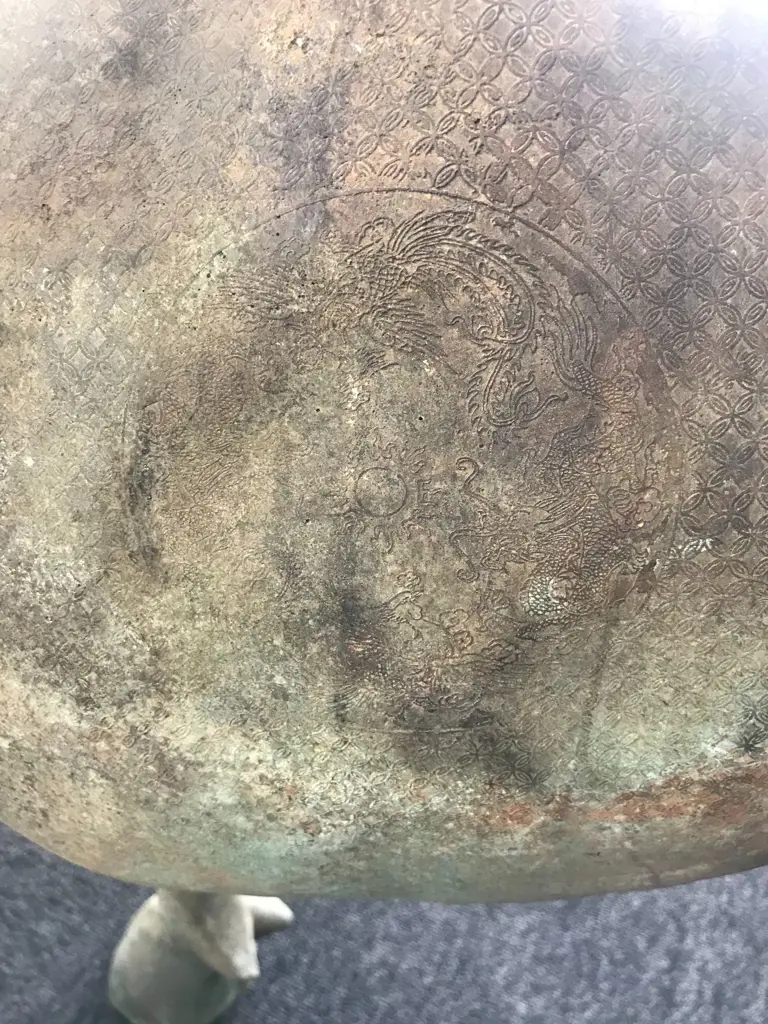 An old and well modelled bronze statue depicting the Zen Buddhist expression of spirit - Riding the Bull Home Image 1++