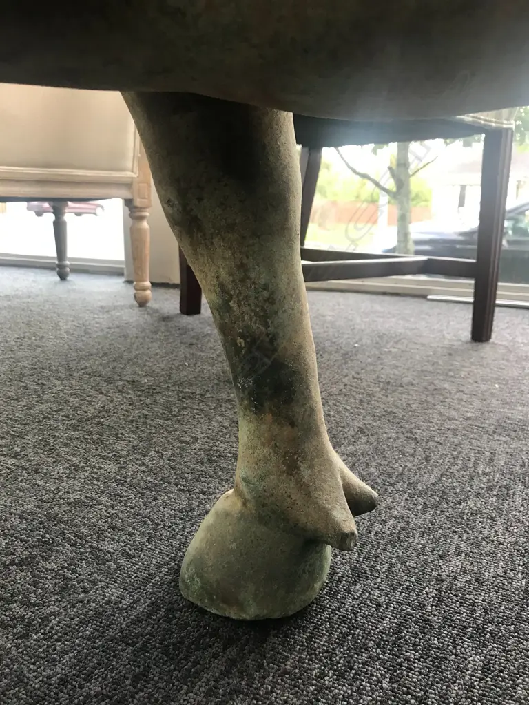 An old and well modelled bronze statue depicting the Zen Buddhist expression of spirit - Riding the Bull Home Image 1++