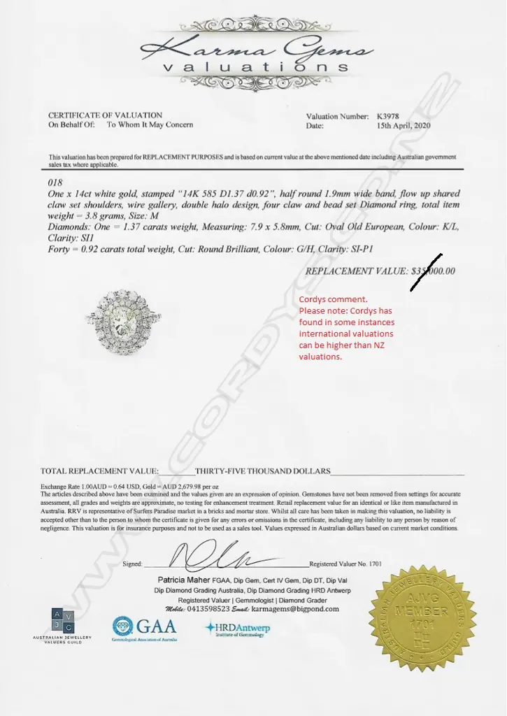 A 14ct white gold and diamond double halo ring Image 1++