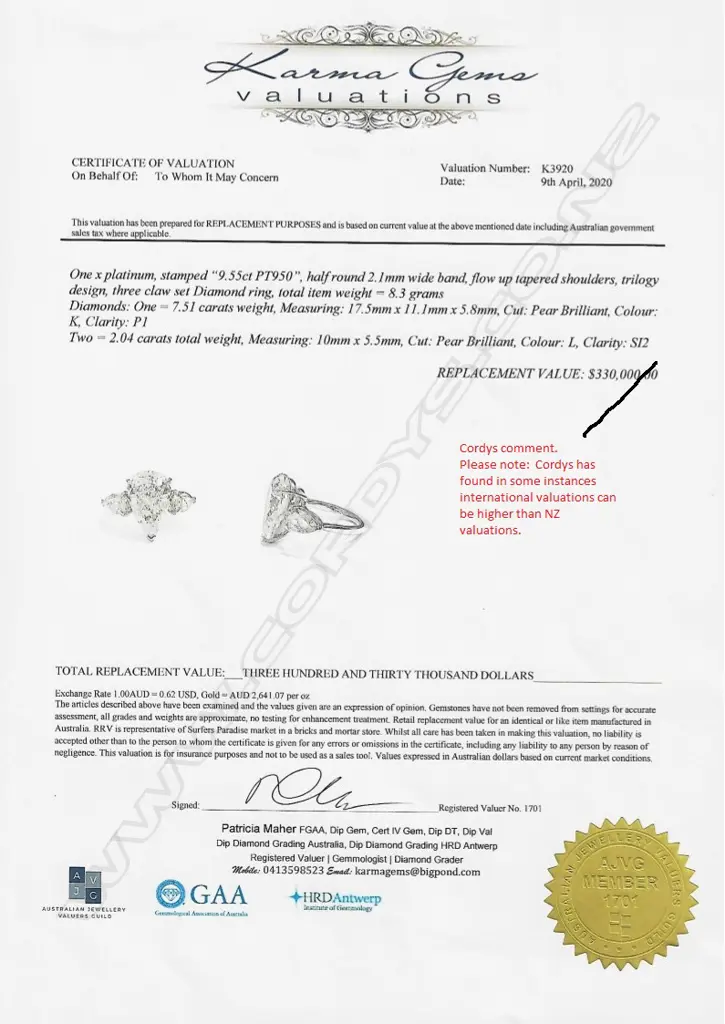 An impressive platinum and diamond ring Image 1++