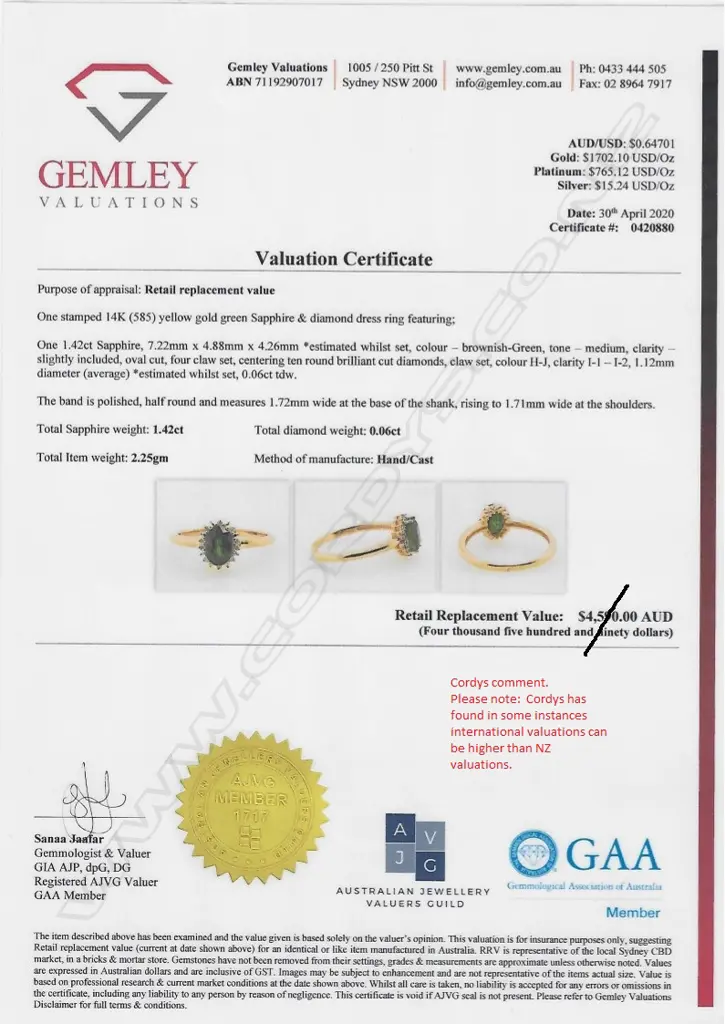 A 14ct gold sapphire and diamond ring Image 1++