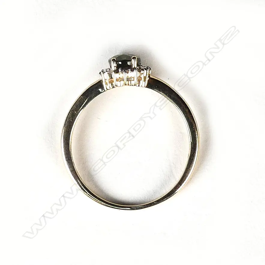 A 14ct gold sapphire and diamond ring Image 1++