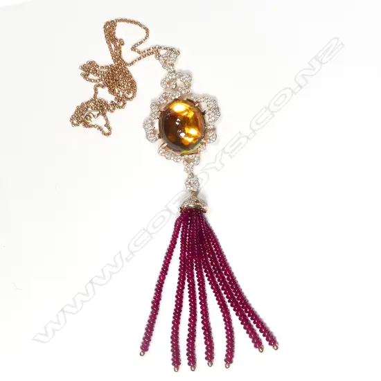 An impressive 18ct rose gold diamond