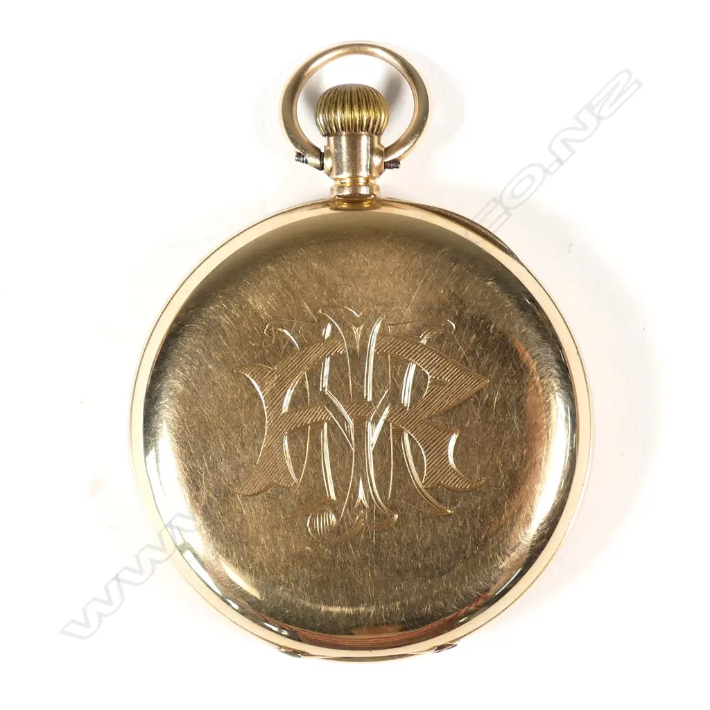 A 15ct gold full hunter pocket watch Image 1++