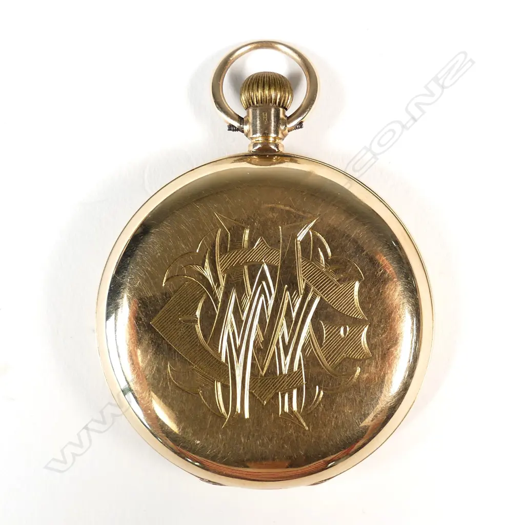 A 15ct gold full hunter pocket watch Image 1++