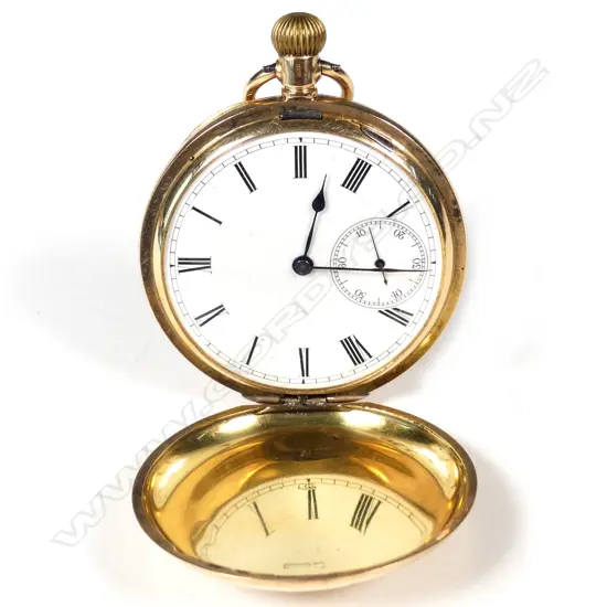 A 15ct gold full hunter pocket watch