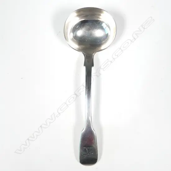 A Victorian silver sauce ladle