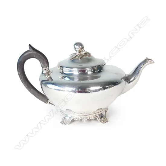 A Victorian silver teapot