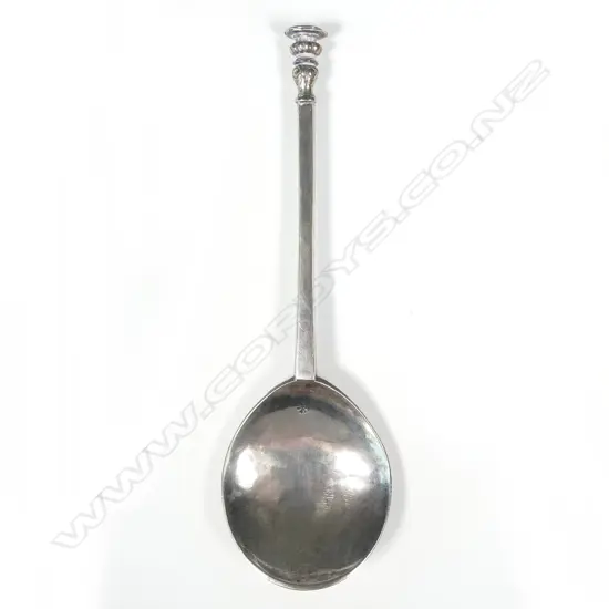 A rare English 17thC provincial silver seal top spoon