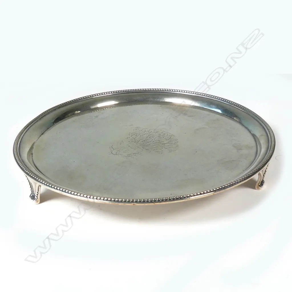 A George III silver waiter Image 1++