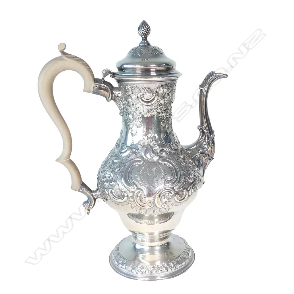 A George III silver coffee pot Image 1++