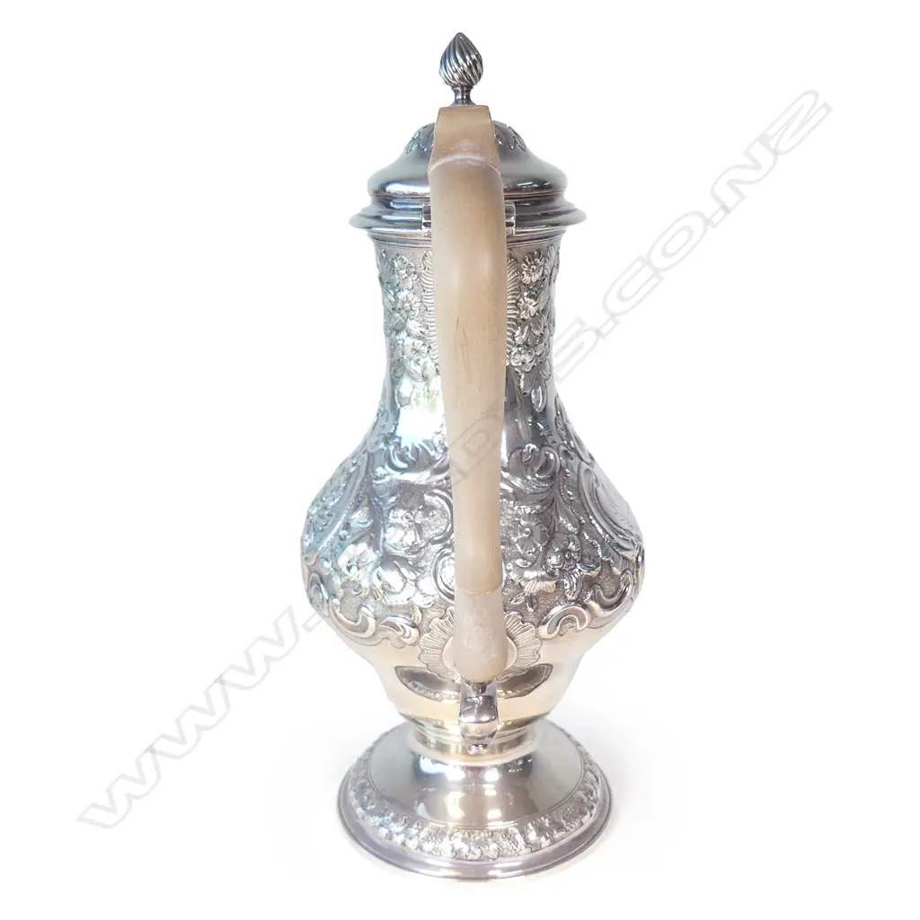 A George III silver coffee pot Image 1++