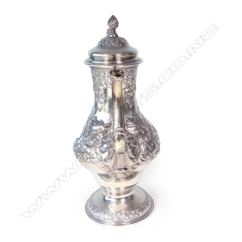 A George III silver coffee pot Image 1++