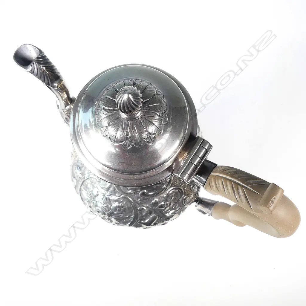 A George III silver coffee pot Image 1++