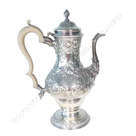A George III silver coffee pot