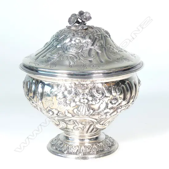 A George III silver sugar box