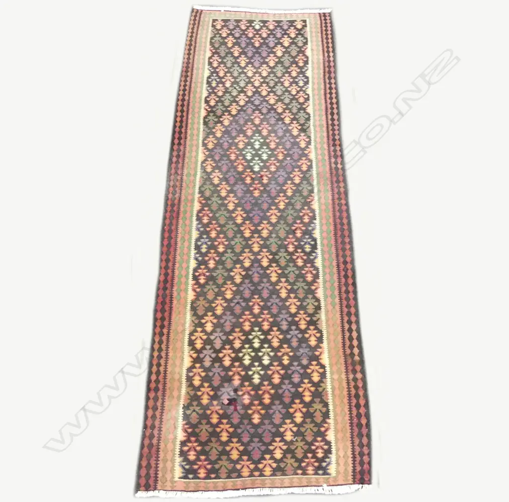 An old Persian Sennah kilim runner Image 1++