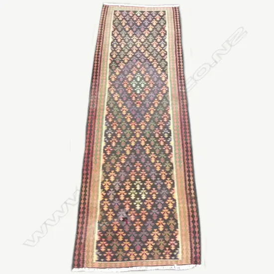 An old Persian Sennah kilim runner