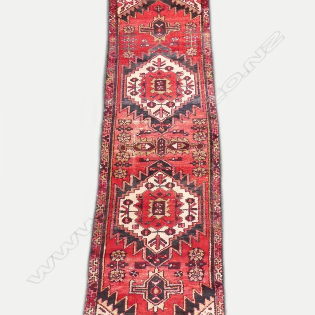 A small old Persian Qazvin runner Image 1++