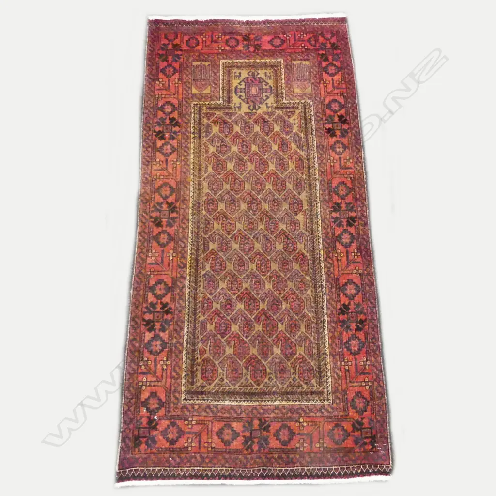 An Afghan Baluch hand knotted prayer rug Image 1++