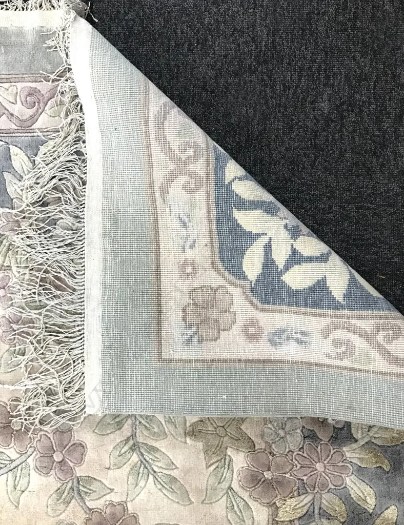 A quality large Chinese hand knotted silk pile carpet Image 1++