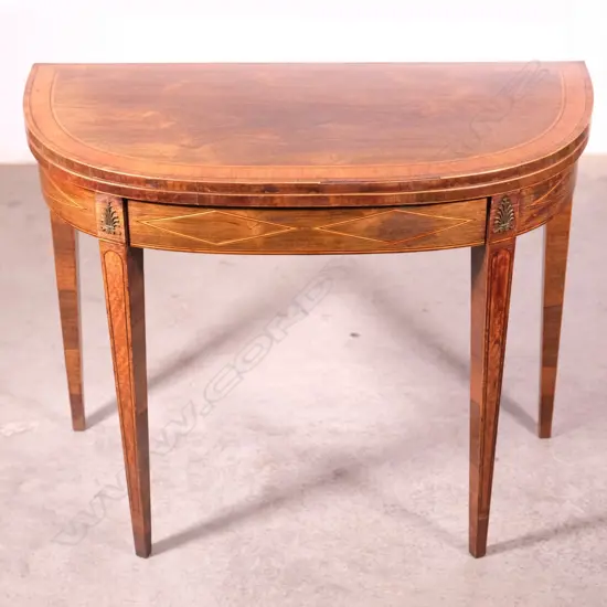 A Sheraton revival card table
