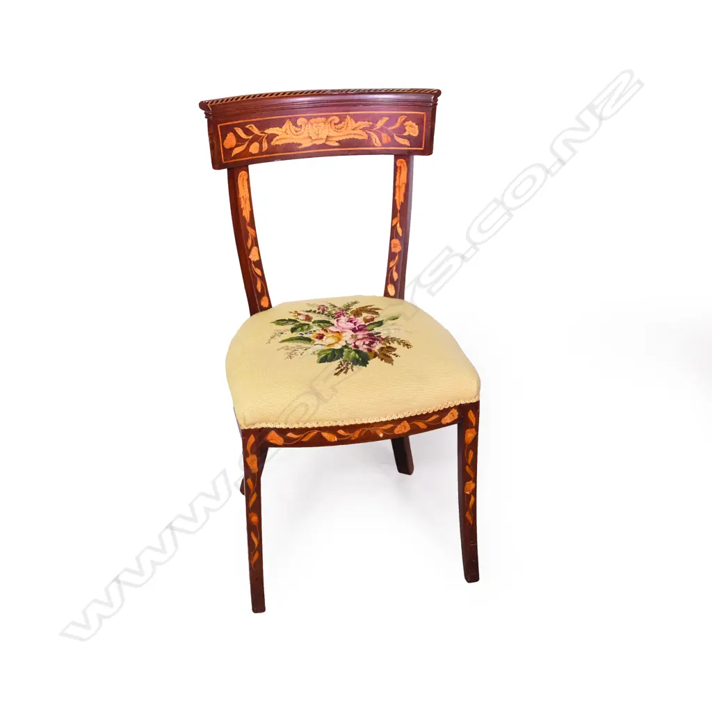 An inlaid bow back chair Image 1++