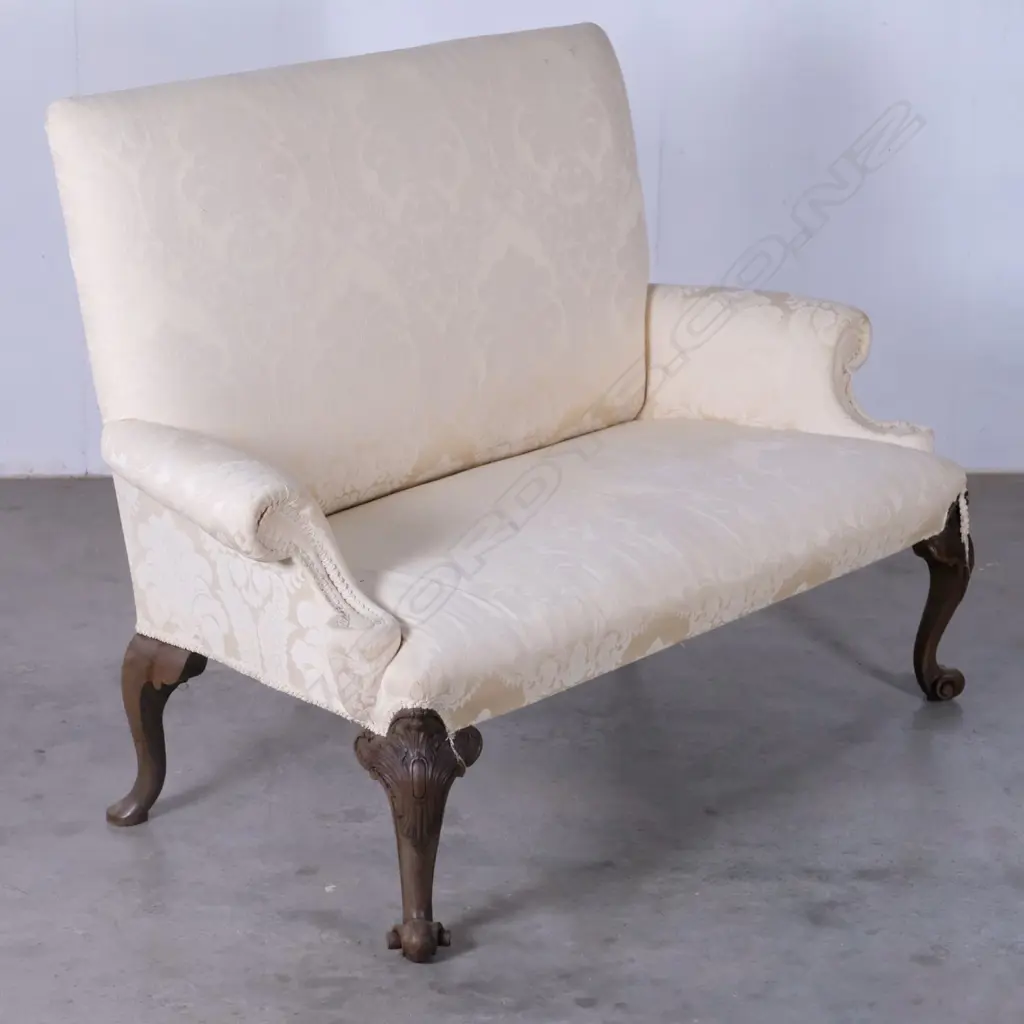 A Georgian style high back two seater Image 1++