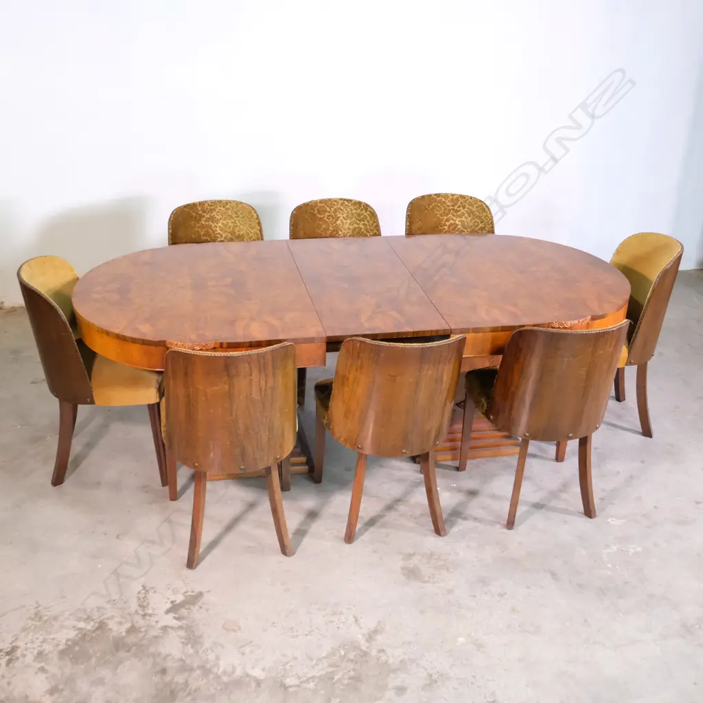 An impressive Art Deco walnut dining suite Image 1++