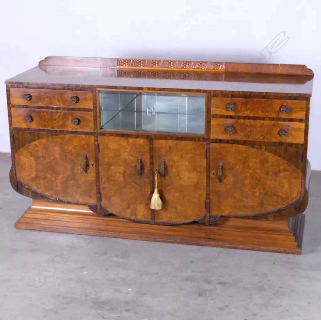 An Art Deco walnut sideboard Image 1++