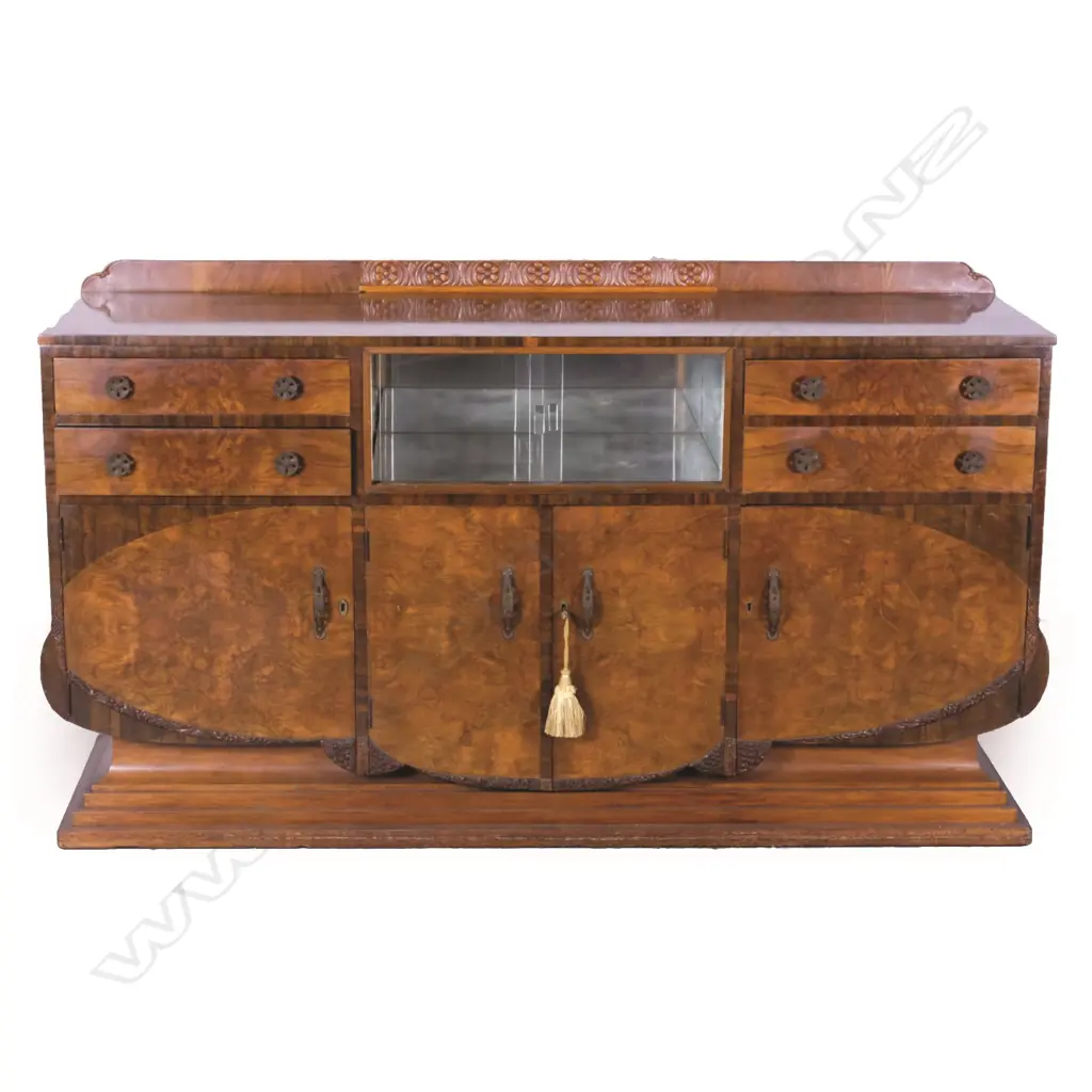 An Art Deco walnut sideboard Image 1++
