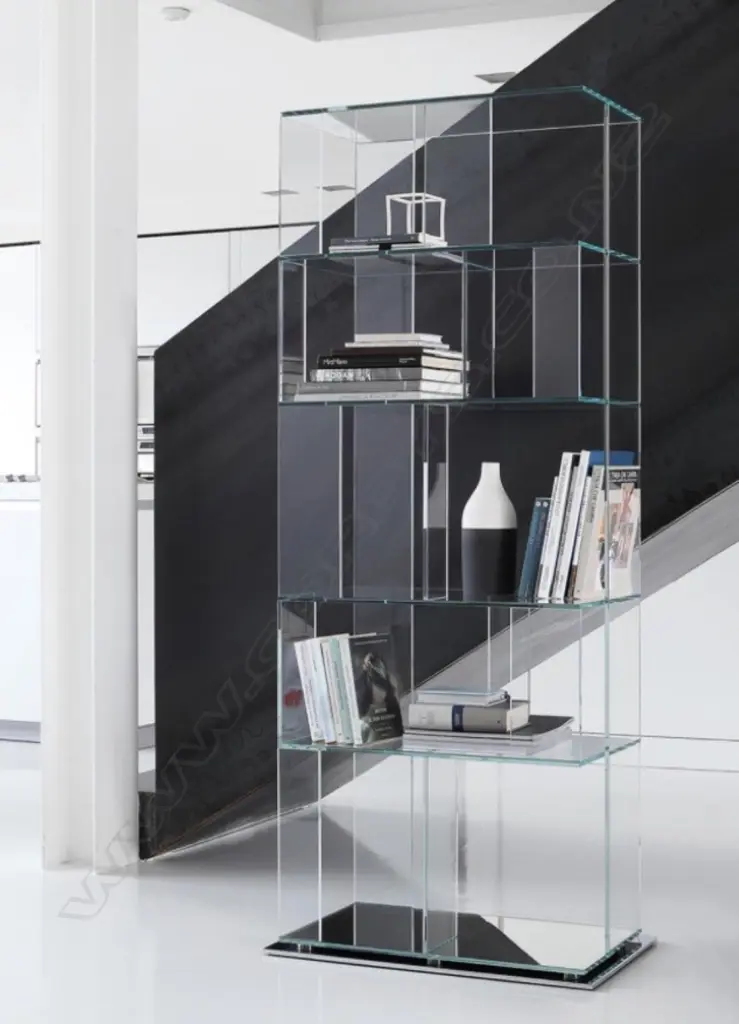 Bonddo B-Cubic clear glass shelf unit Image 1++