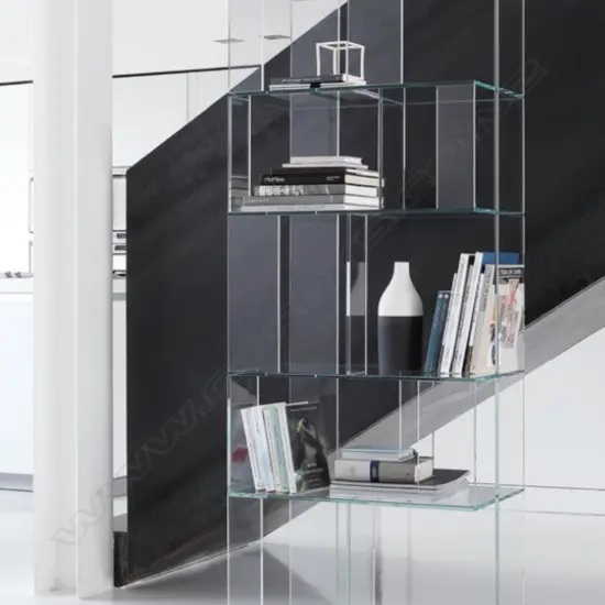 Bonddo B-Cubic clear glass shelf unit